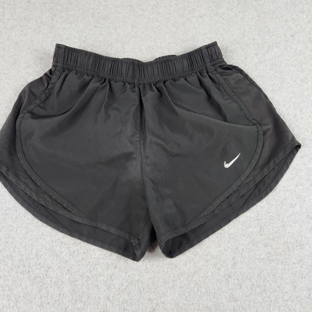 Nike Shorts Women Small Black Dri-FIT Tempo Running Mesh Athletic‎ Gym Workout